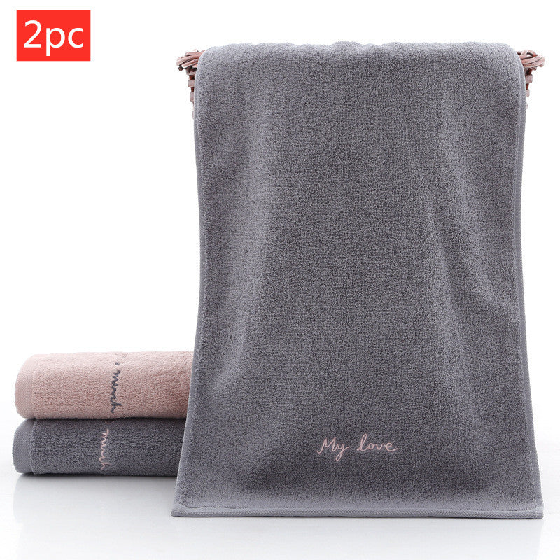Absorbent Cotton Couple Face Towel Set