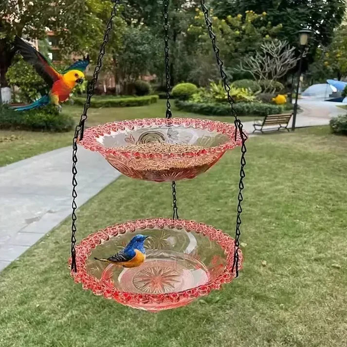 Solar Cascade Hanging Bird Bath Fountain