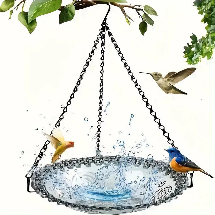 Solar Cascade Hanging Bird Bath Fountain