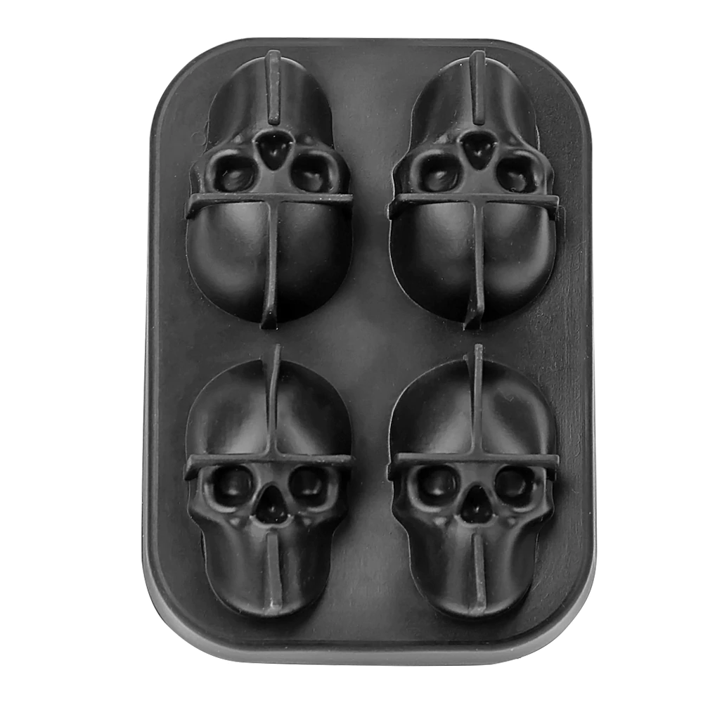 3D Silicone Skull Ice Cube Mold & Maker | Large Novelty Drink Tray