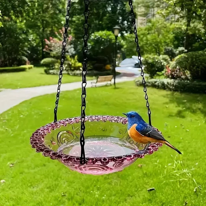 Solar Cascade Hanging Bird Bath Fountain
