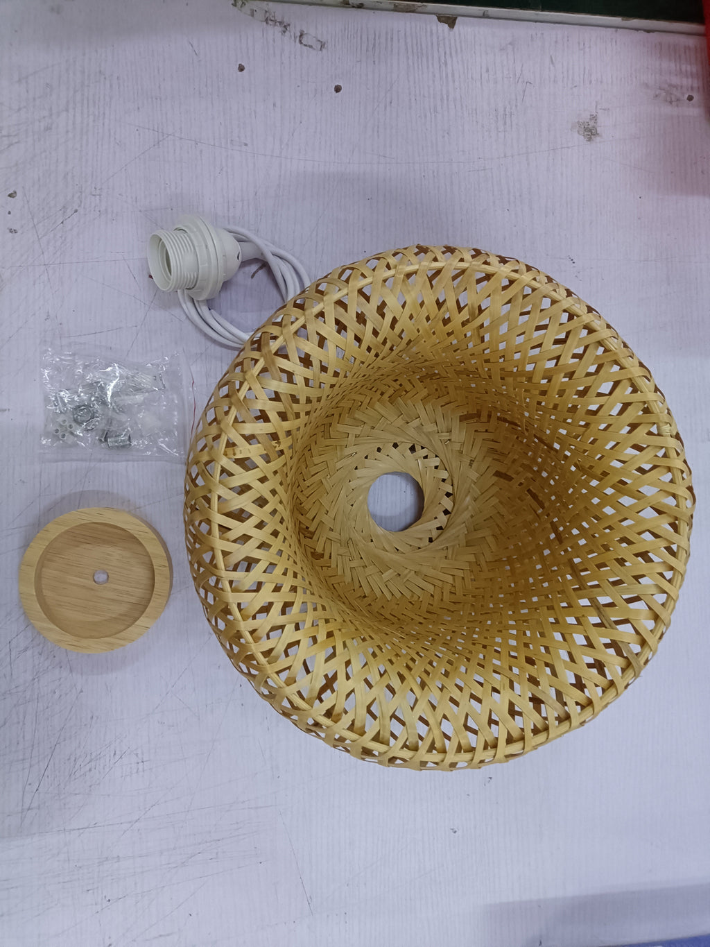 Rustic Rattan Basket Lamp Shade Chandelier