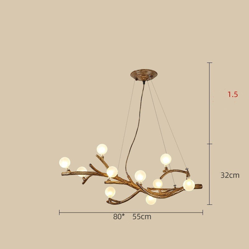 Zen Japanese Wabi-Sabi Tree Branch Chandelier