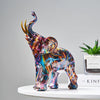 Creative Graffiti Elephant Figurine